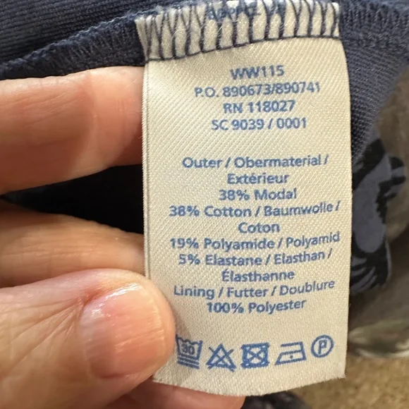 Boden Ponte Floral Slate Blue Shift Dress Sz 10 - Picture 9 of 10